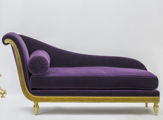 Attributed Maurice Hirsch gold lead art deco daybed