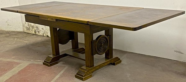Charles Dudouyt extensible solid wood dinning table