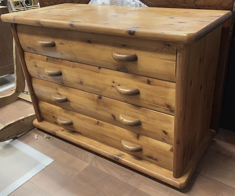 French Alp organic solid pine awesome chest of drawers
