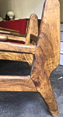 French Riviera tree brutalist seating set of couch and 4 chairs