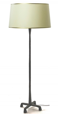 Giacometti style  hammered wrought iron floor lamp