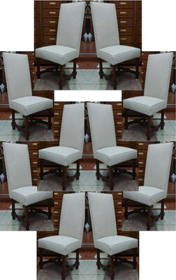 Jacques Adnet documented rarest set of 10 dinning chairs