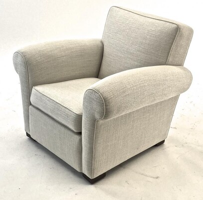 jacques Adnet pair of comfy club chairs 