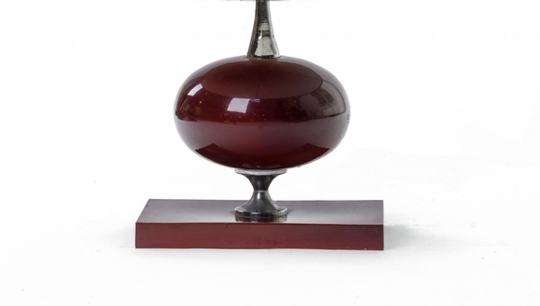 Maison Barbier 50s pair of lacquered metal lamp
