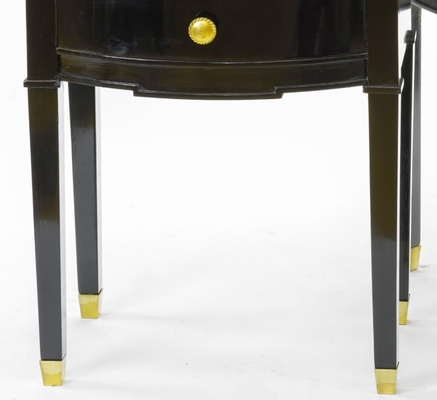 Maison Jansen pair of black lacquered coffee table or side table