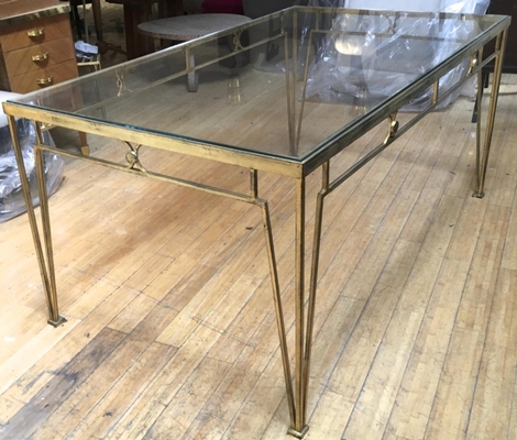 Marc Duplantier gold leaf wrought iron dinning table