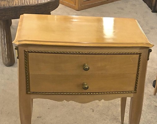 Raoul Lardin pair of 40s refined side tables or bedsides